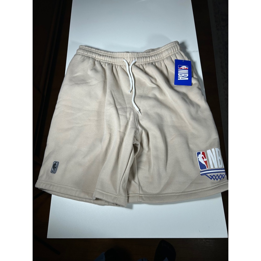 NBA Heavy Fleece Shorts Tan Mens XL Basketball Officially Licensed‎ Athletic